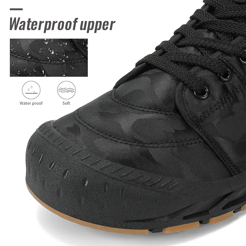 Men Waterproof Ankle Boots Winter Warm Plush Snow Boots Men Outdoor Sneakers Work Boots Male Rubber Winter Men's Boots Big Size