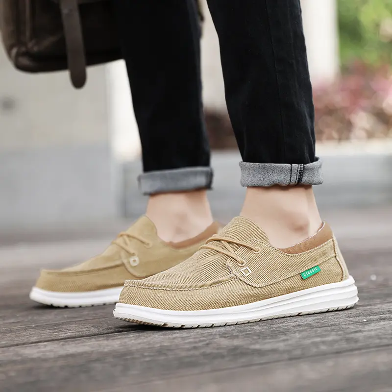Spring Summer Sneakers Men's Vulcanized Shoes Comfortable Breathable Canvas Shoes Men's Flat Shoes Soft Men's Shoes Big Size 47