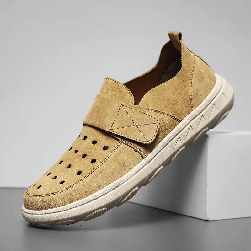 Men's Sneakers Fashion Leather Men Casual Shoes Handmade Breathable Men's Shoes Lightweight Outdoor Men Walking Shoes Moccasins