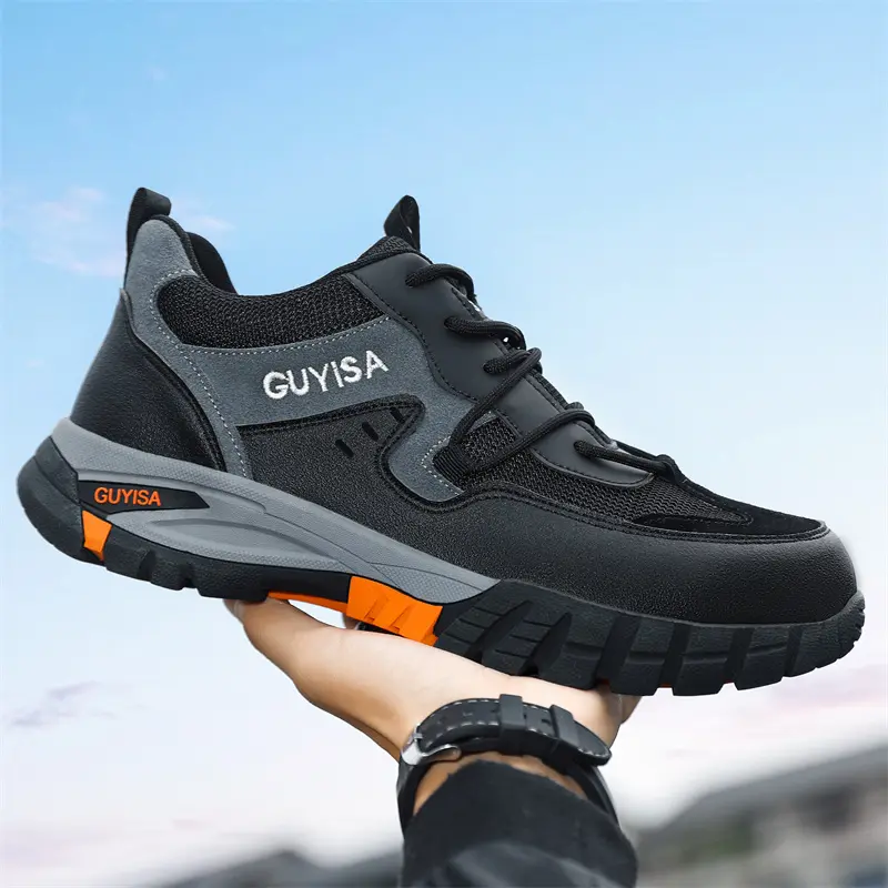 Work Safety Shoes For Men Lightweight Protective Work Sneakers Lightweight Men Shoes Breathable Shoes Anti-Puncture Work Shoe