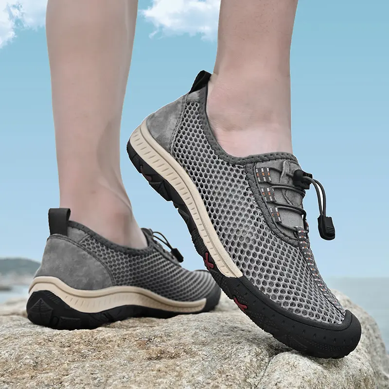 New Men Casual Shoes Breathable Mesh Shoes Summer Sneakers Soft Men Sneakers Large Size Men Loafers Comfortable Outdoor Shoes