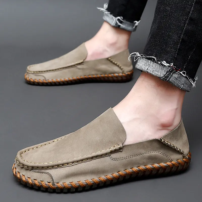 Brand Soft Genuine Leather Men's Shoes Breathable Driving Shoes Designer Outdoor Men Loafers Casual Flat Shoes Fashion Moccasins