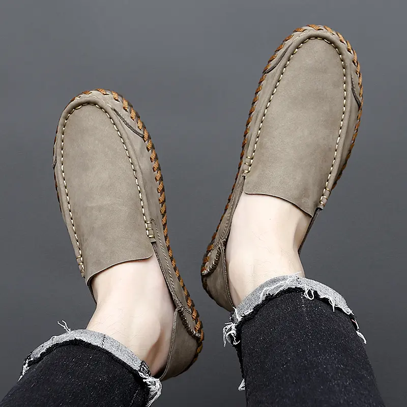 Brand Soft Genuine Leather Men's Shoes Breathable Driving Shoes Designer Outdoor Men Loafers Casual Flat Shoes Fashion Moccasins