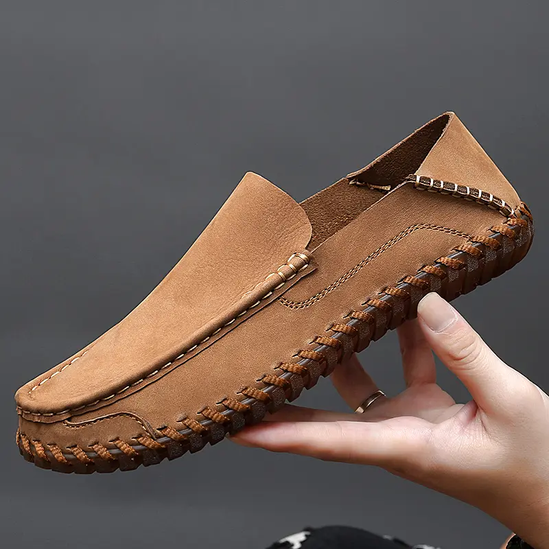 Brand Soft Genuine Leather Men's Shoes Breathable Driving Shoes Designer Outdoor Men Loafers Casual Flat Shoes Fashion Moccasins