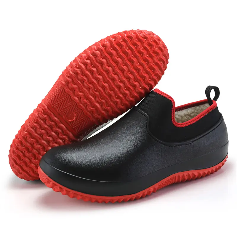 Mens Kitchen Working Shoes Non-slip Waterproof Chef Shoes Casual Unisex Work Shoes Water Shoes Rain Cotton Boots Plus Size 35-47