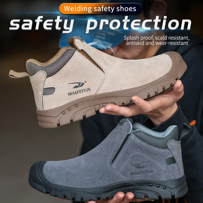 Anti scalding Welding shoes Work Boots Men Puncture-Proof Safety Shoes Men Wear resistant Indestructible shoes Protection Boots