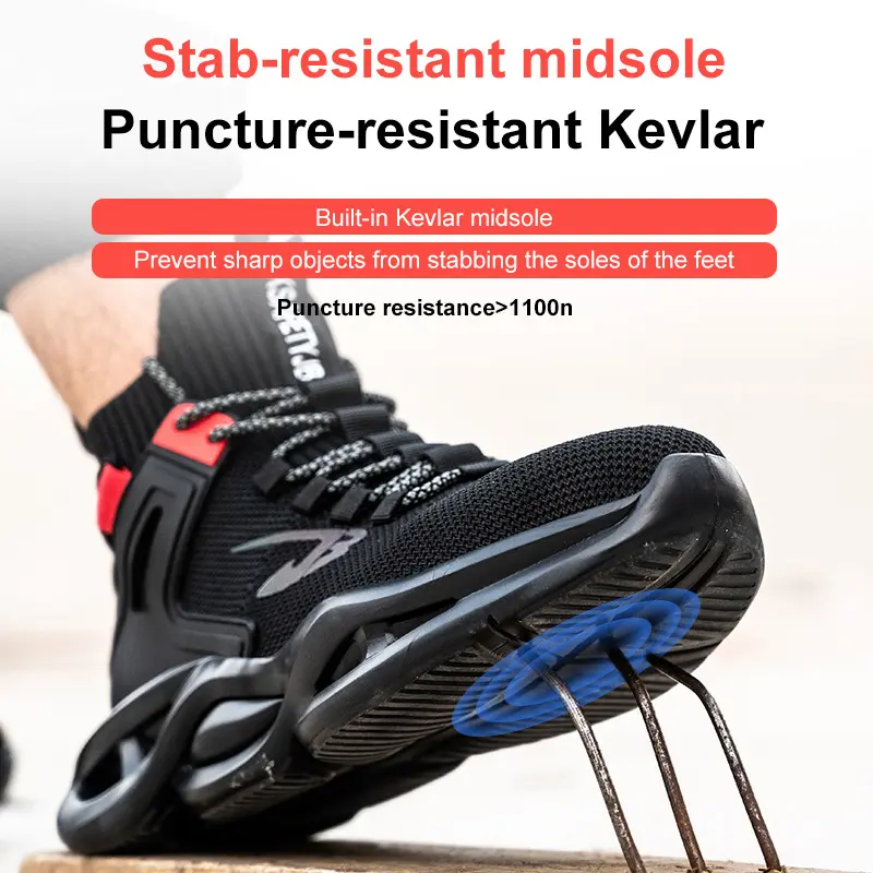 2025 New Safety Shoes Men Boots High Top Work Sneakers Steel Toe Cap Anti-smash Puncture-Proof work Boots Indestructible Shoes