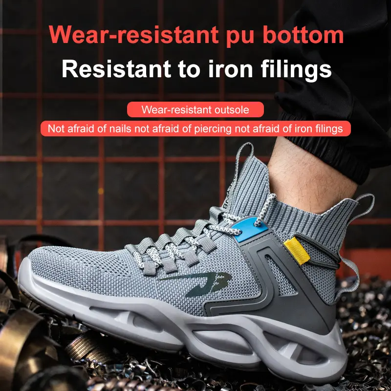 2025 New Safety Shoes Men Boots High Top Work Sneakers Steel Toe Cap Anti-smash Puncture-Proof work Boots Indestructible Shoes