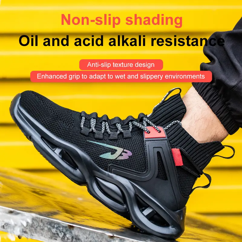 2025 New Safety Shoes Men Boots High Top Work Sneakers Steel Toe Cap Anti-smash Puncture-Proof work Boots Indestructible Shoes