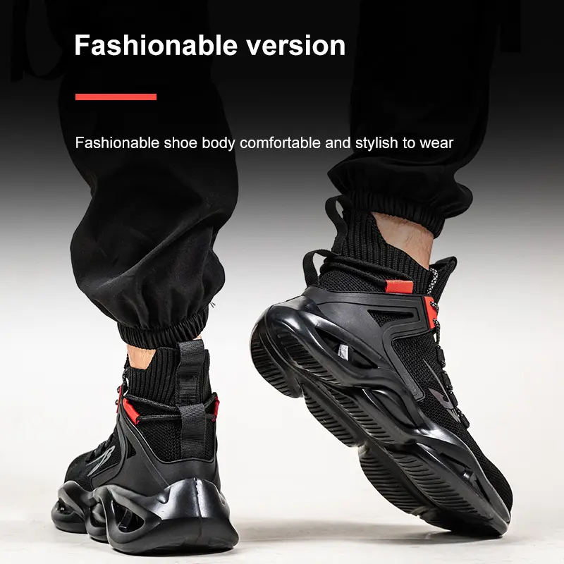 2025 New Safety Shoes Men Boots High Top Work Sneakers Steel Toe Cap Anti-smash Puncture-Proof work Boots Indestructible Shoes