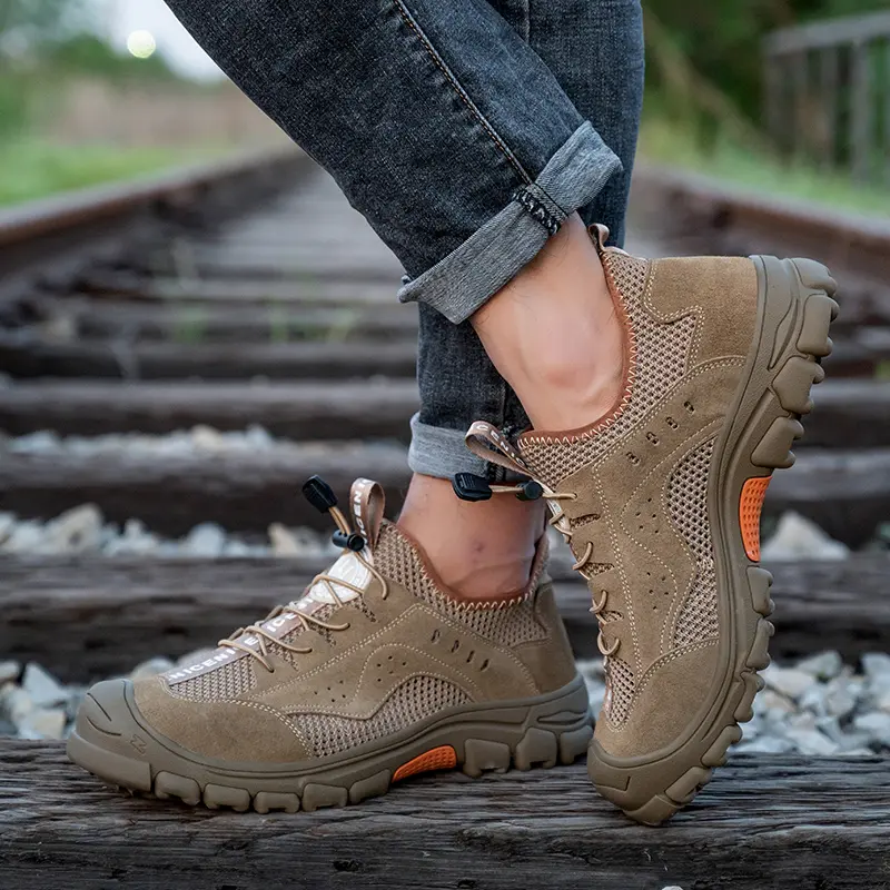 Indestructible shoes Male Breathable, anti smashing, and anti stabbing Safety Shoes Men Steel Toe Cap Work Shoes Sneakers Men
