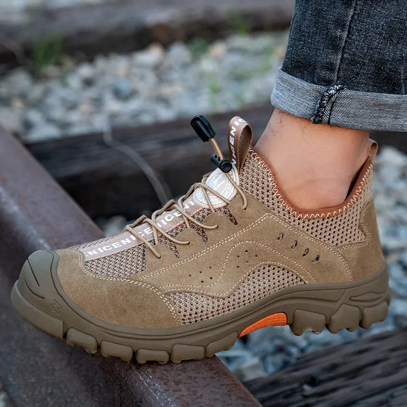 Indestructible shoes Male Breathable, anti smashing, and anti stabbing Safety Shoes Men Steel Toe Cap Work Shoes Sneakers Men