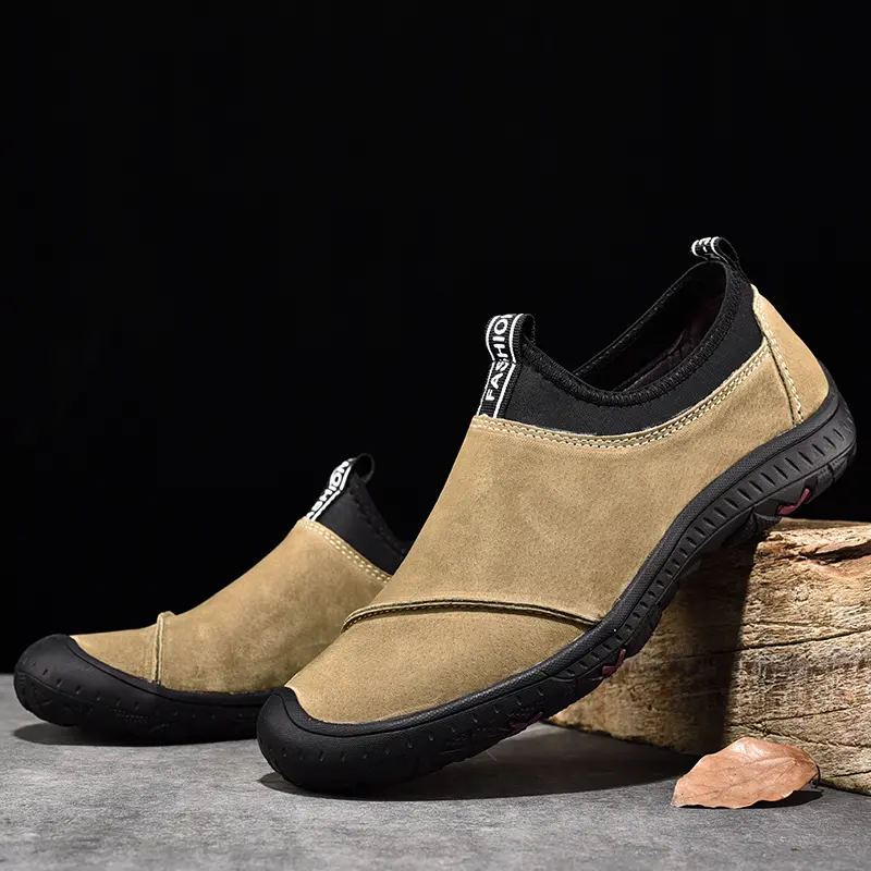 New Soft Leather Men's Shoes Outdoor Men's Loafers Luxury Breathable Men's Driving Shoes Non-Slip Handmade Walking Men Sneakers
