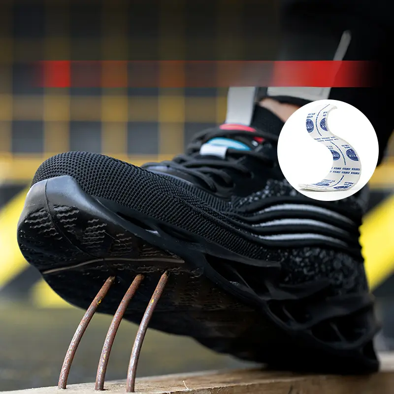 Lightweight Safety Shoes Men Fashion Work Sneakers Steel Toe Cap Foot Protection Shoes Work boots Indestructible Shoes Non-slip