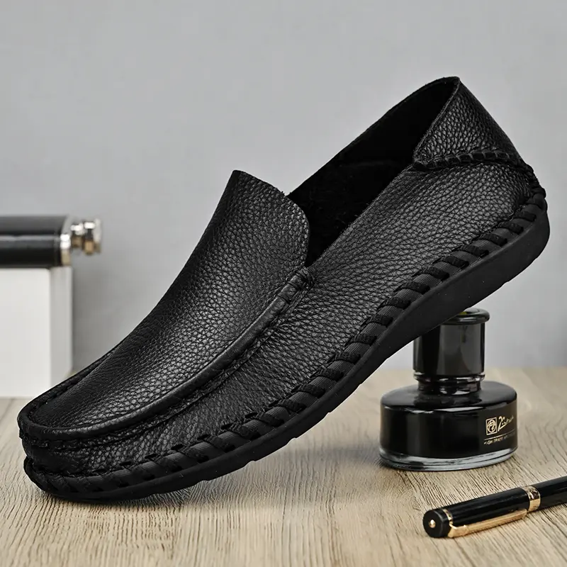 New Spring Comfortable Casual PU Leather Shoes Men Loafers Plus Size Shoes Men Flats Breathable Driving Shoes Men Moccasins