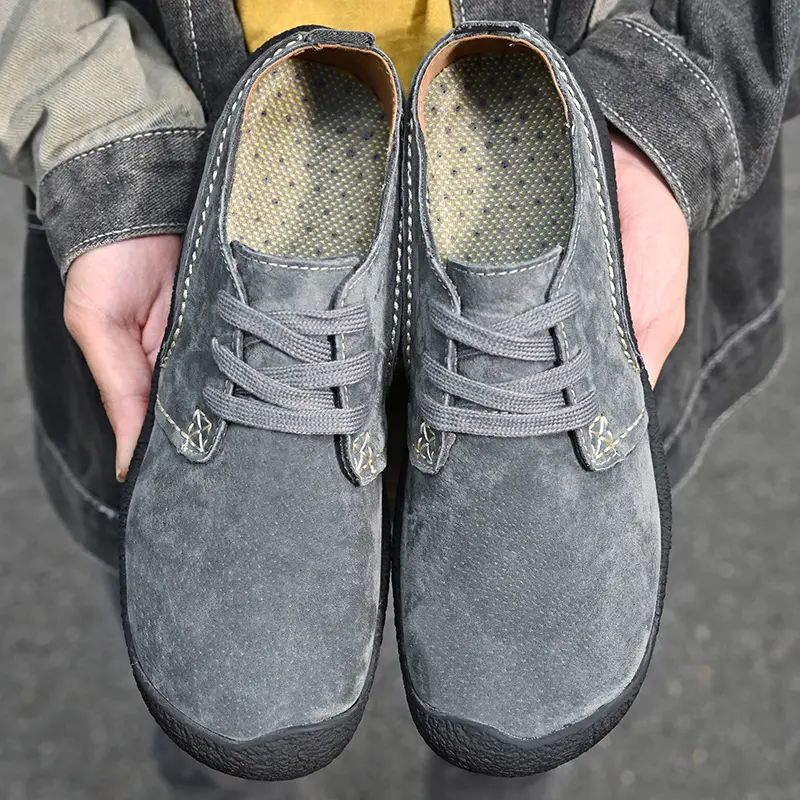 Men's Casual Shoes Sneakers Fashion Suede Leather Loafers Comfortable Flat Driving Shoes Zapatos De Hombre Large Size Men Shoes