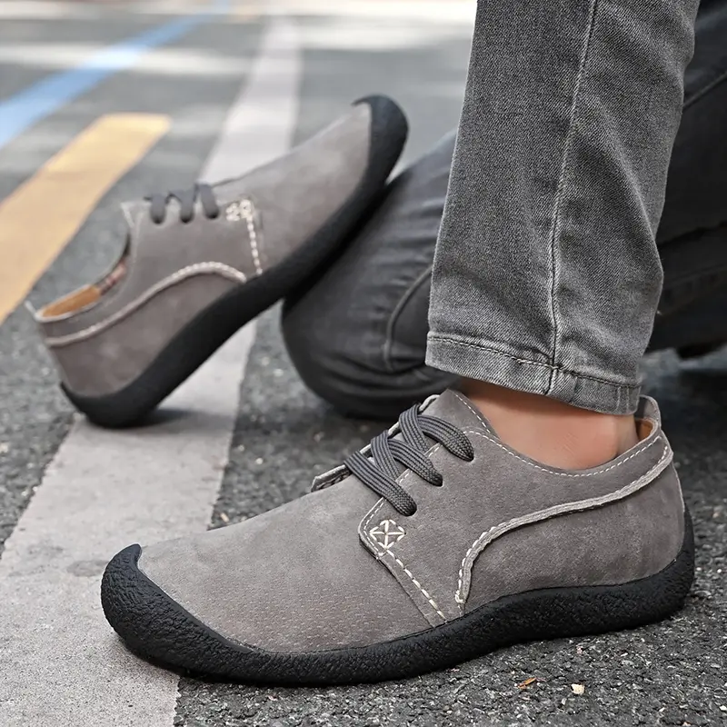 Men's Casual Shoes Sneakers Fashion Suede Leather Loafers Comfortable Flat Driving Shoes Zapatos De Hombre Large Size Men Shoes