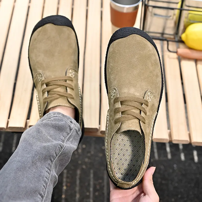 Men's Casual Shoes Sneakers Fashion Suede Leather Loafers Comfortable Flat Driving Shoes Zapatos De Hombre Large Size Men Shoes