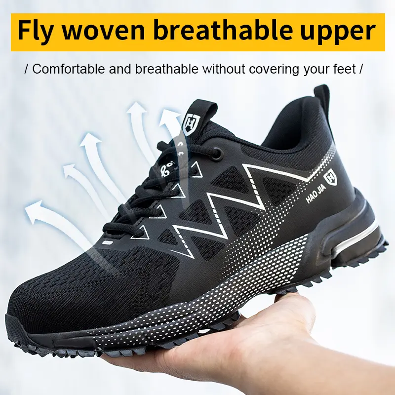 Lightweight Safety Shoes Men Steel Toe Sneaker Anti-stab Anti-smash Work Safety Boots Fashion Man Work Shoes Protective Footwear