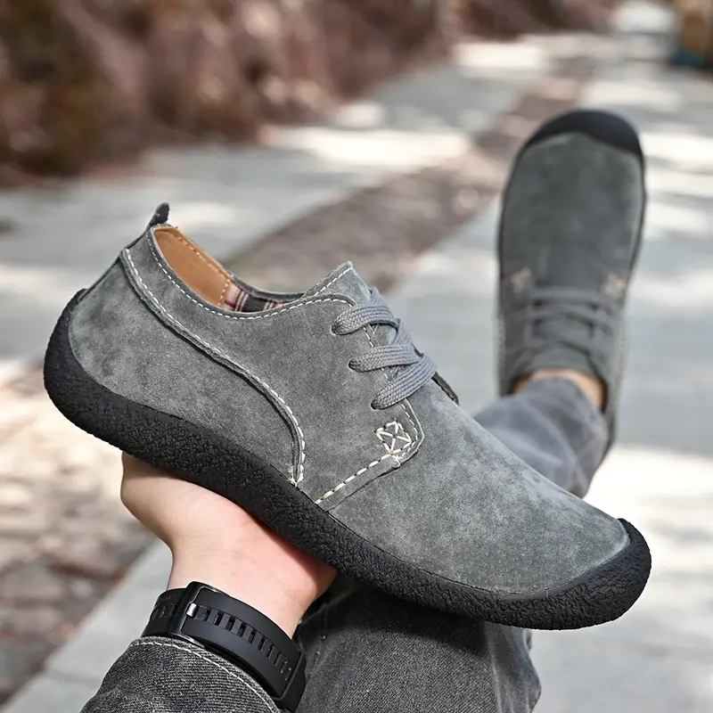 Men's Casual Shoes Sneakers Fashion Suede Leather Loafers Comfortable Flat Driving Shoes Zapatos De Hombre Large Size Men Shoes