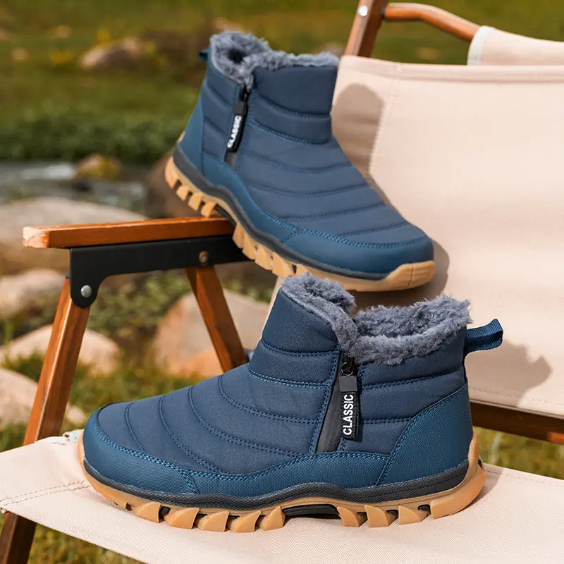 New Men Winter Snow Boots Super Warm Men Hiking Boots Plush Men's Boots Outdoor Sneakers Non-slip Rubber Men's Work Ankle Boots