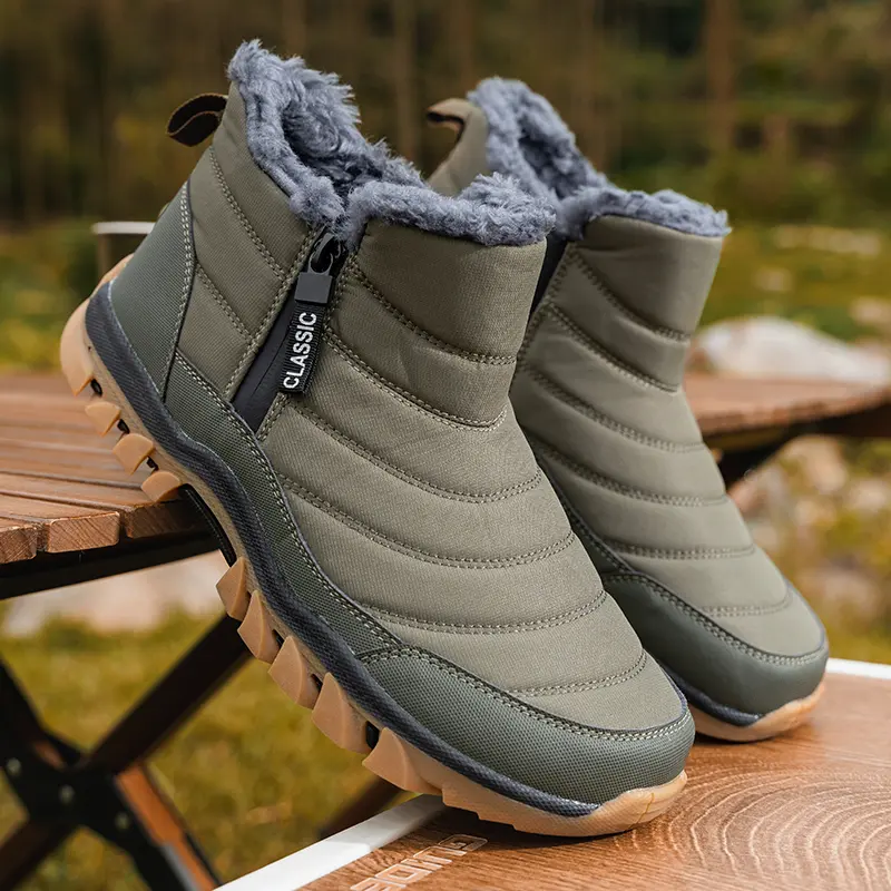 New Men Winter Snow Boots Super Warm Men Hiking Boots Plush Men's Boots Outdoor Sneakers Non-slip Rubber Men's Work Ankle Boots