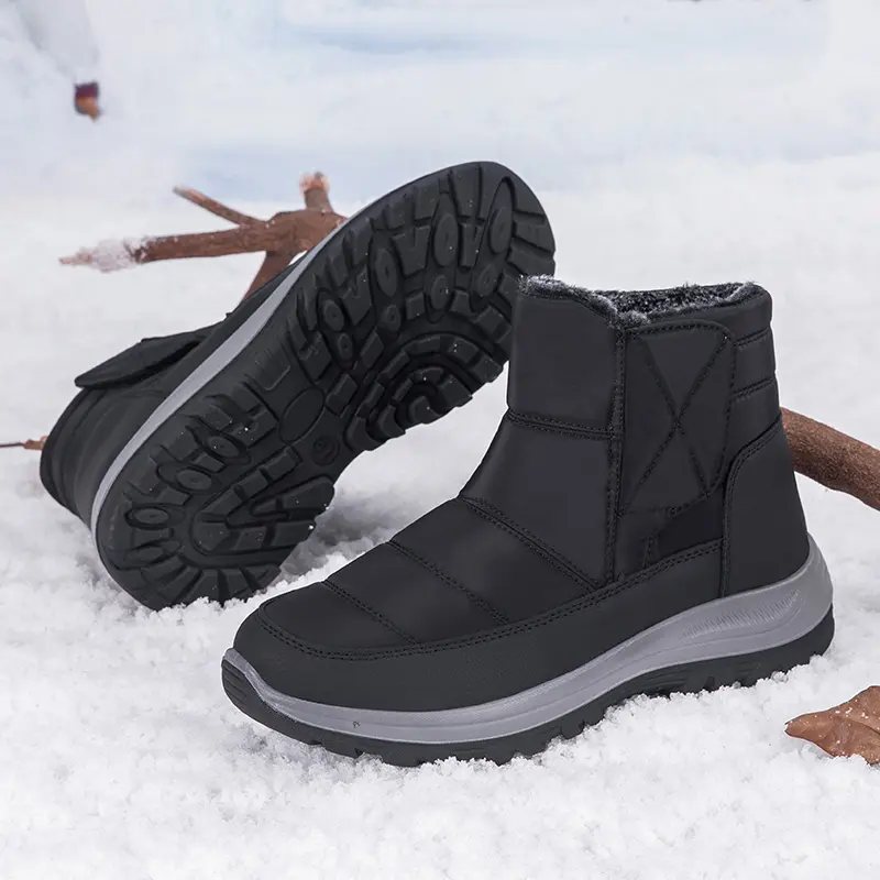 New Winter Men's Boots Snow Boots Thicken Warm Plush Waterproof Non-slip Outdoor Casual Ankle Boots Size 36-46 Men Cotton Shoes