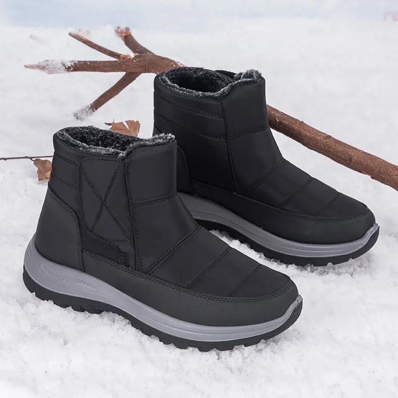 New Winter Men's Boots Snow Boots Thicken Warm Plush Waterproof Non-slip Outdoor Casual Ankle Boots Size 36-46 Men Cotton Shoes