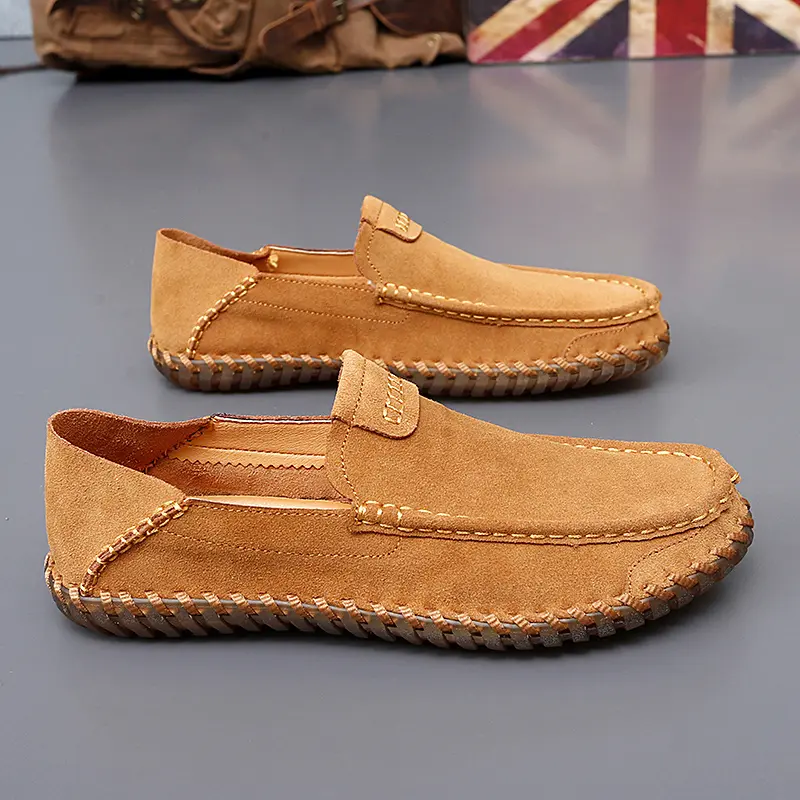 Large Size Fashion Men's Driving Shoes High Quality Genuine Leather Loafers Moccasins Men's Flats Breathable Casual Boat Shoes