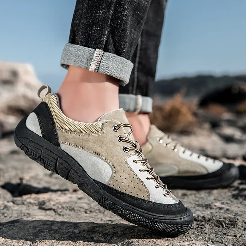 New Genuine Leather Men Casual Shoes High Quality Non-slip Sole Comfortable Men's Sneakers Moccasins Large Size Flat Men's Shoes