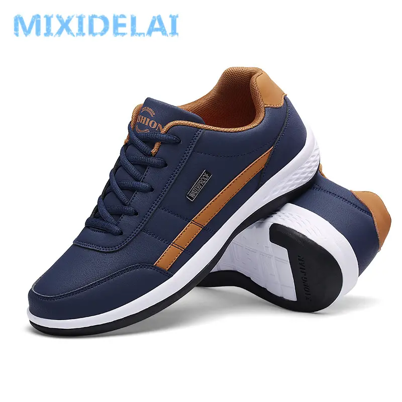 2025 New Fashion Men Sneakers for Men Casual Shoes Breathable Lace up Mens Casual Shoes Spring Leather Shoes Men chaussure homme
