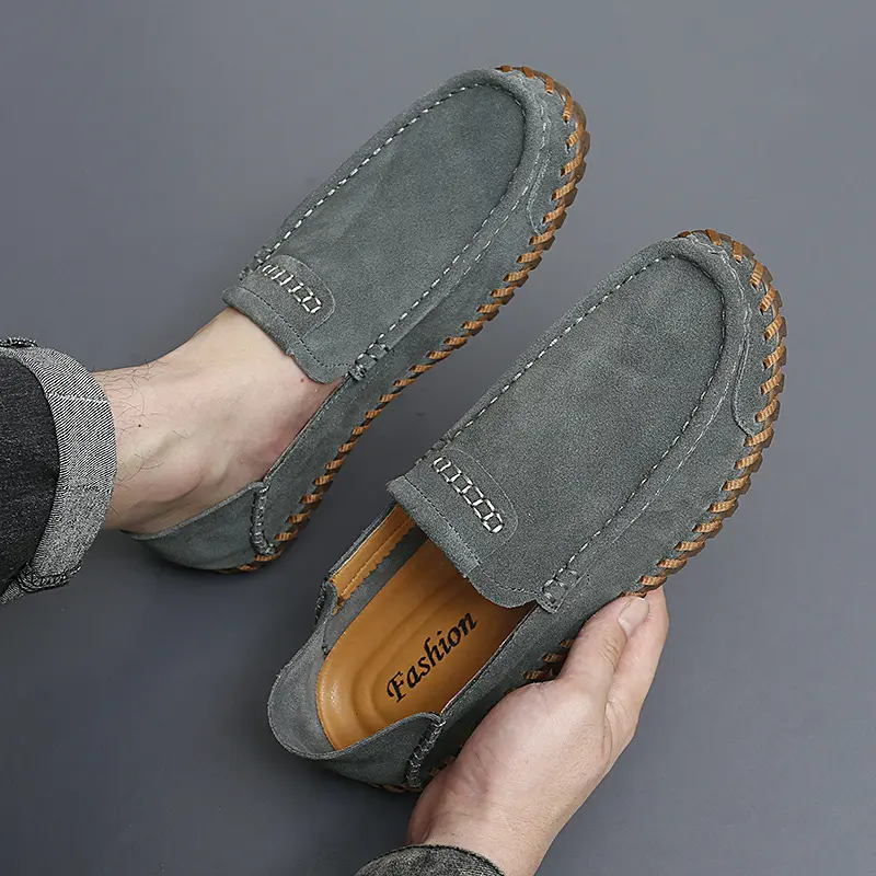 Large Size Fashion Men's Driving Shoes High Quality Genuine Leather Loafers Moccasins Men's Flats Breathable Casual Boat Shoes