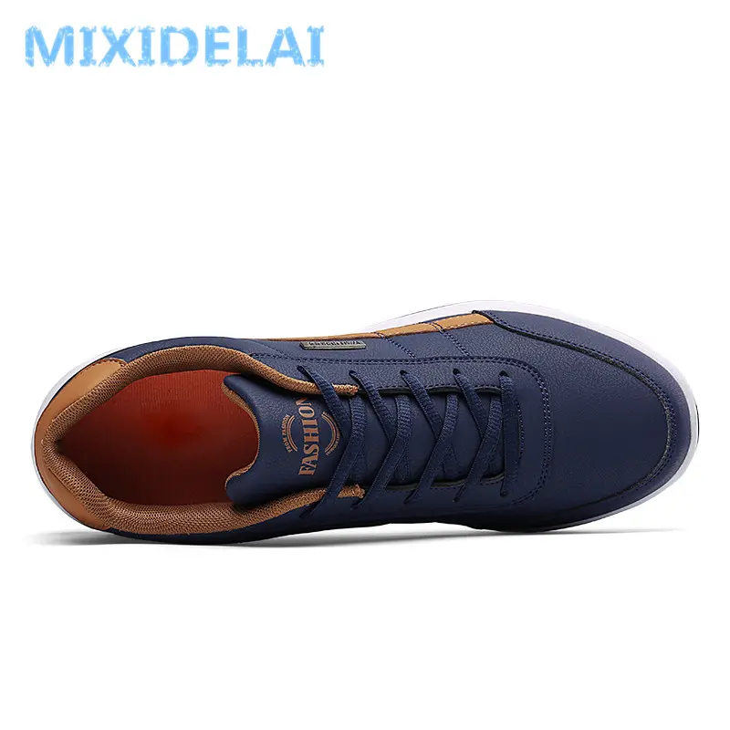 2025 New Fashion Men Sneakers for Men Casual Shoes Breathable Lace up Mens Casual Shoes Spring Leather Shoes Men chaussure homme