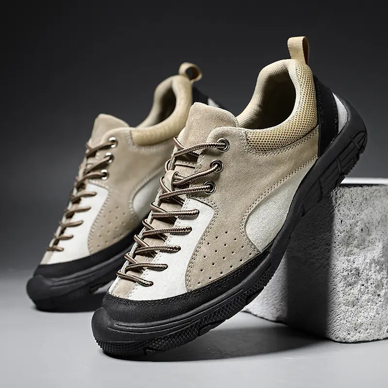 New Genuine Leather Men Casual Shoes High Quality Non-slip Sole Comfortable Men's Sneakers Moccasins Large Size Flat Men's Shoes