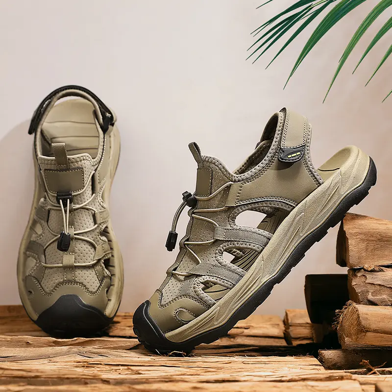 New Soft Male Shoes Breathable Stretch Fabric Men Sandals Summer Men's Shoes Beach Sandals Man Fashion Outdoor Casual Sneakers