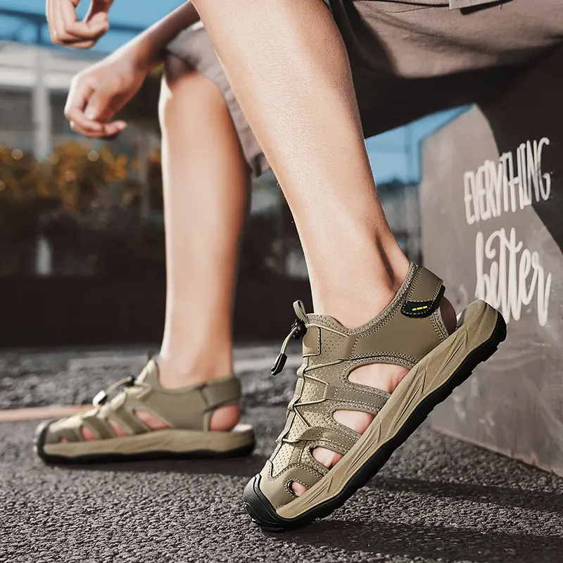 New Soft Male Shoes Breathable Stretch Fabric Men Sandals Summer Men's Shoes Beach Sandals Man Fashion Outdoor Casual Sneakers
