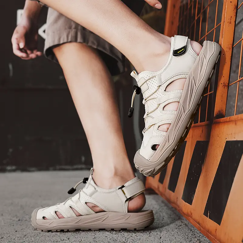 New Soft Male Shoes Breathable Stretch Fabric Men Sandals Summer Men's Shoes Beach Sandals Man Fashion Outdoor Casual Sneakers
