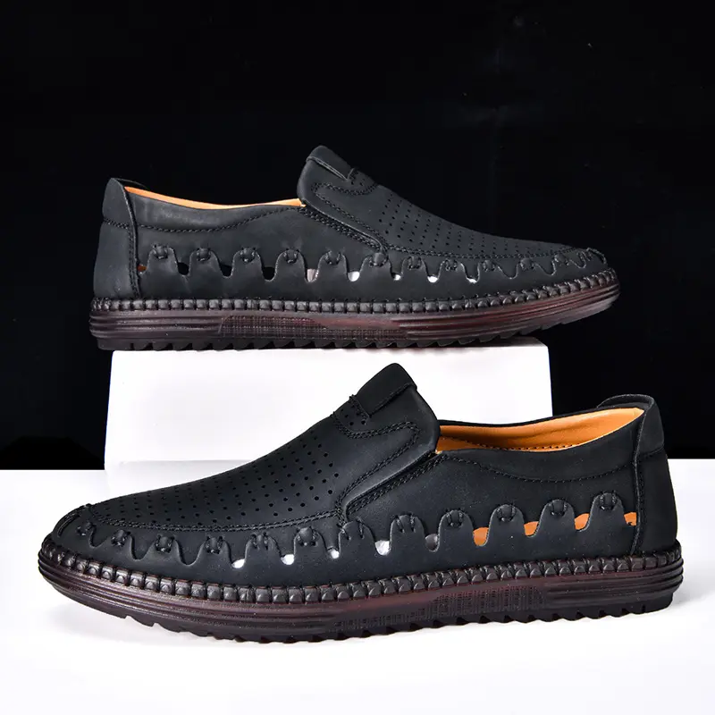 Breathable With Holes Men's Casual Shoes Lightweight Business Men Shoes Comfortable Men's Driving Shoes Men's Loafers Sneakers