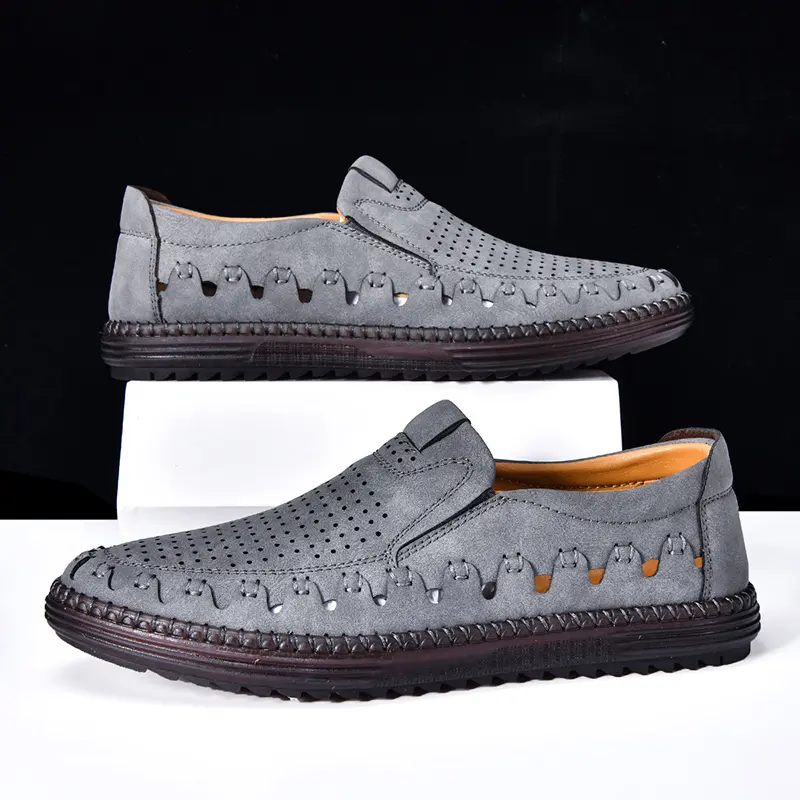 Breathable With Holes Men's Casual Shoes Lightweight Business Men Shoes Comfortable Men's Driving Shoes Men's Loafers Sneakers