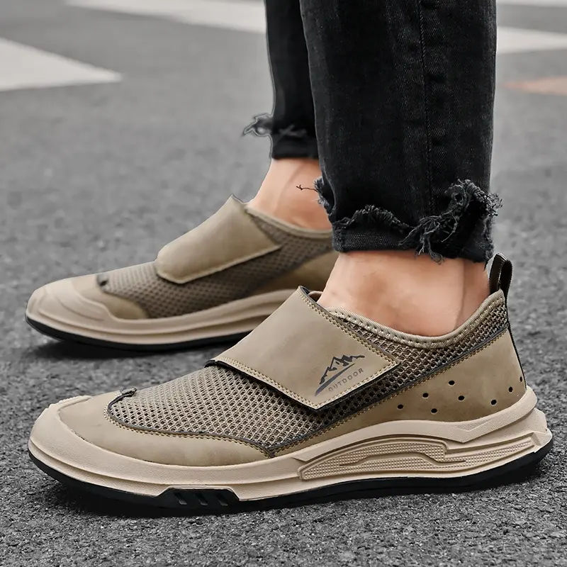 New Non-Slip Driving Shoes Men's Casual Style Sneakers Breathable Outdoor Shoes Mesh Surface Refreshing Summer Casual Flats