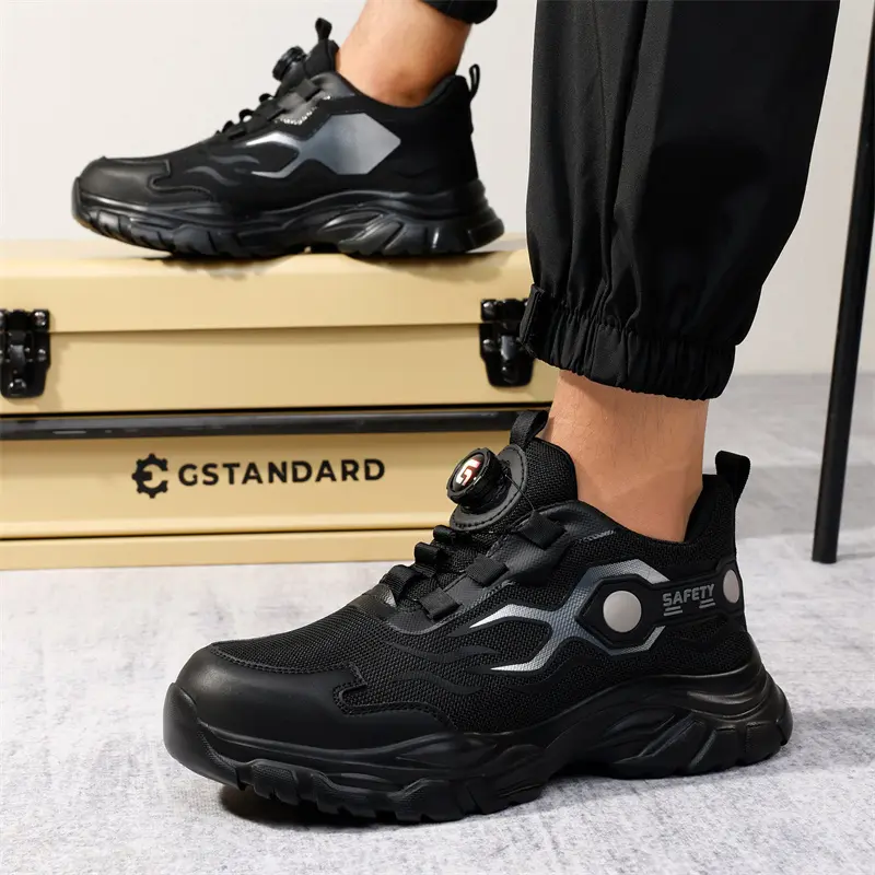 New Safety Boots Men Work Indestructible Shoes Sneakers Steel Toe Protective Boots Anti-smash Anti-puncture Work Safety Shoes