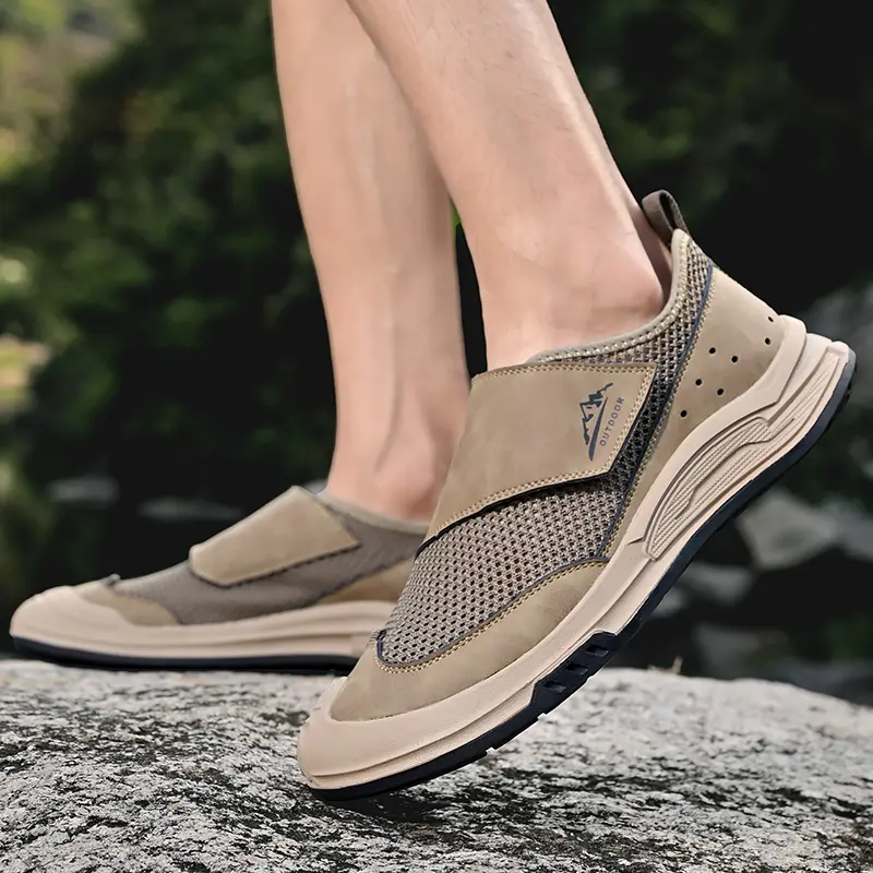 New Non-Slip Driving Shoes Men's Casual Style Sneakers Breathable Outdoor Shoes Mesh Surface Refreshing Summer Casual Flats