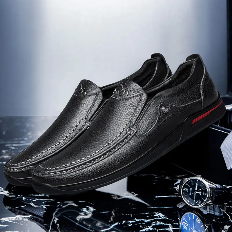 Brand Men Plus Size 46,47 Dropshipping Fashion Men Shoes Genuine Leather Outdoor Men's Casual Shoes Men's Business Leather Shoes
