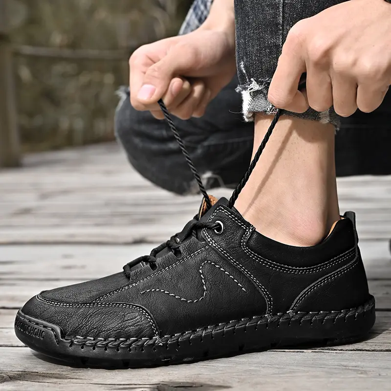 Men's Driving Shoes Men's Handmade Loafers Fashion Men's Shoes Outdoor Breathable Casual Shoes Moccasins Large Size Sneakers