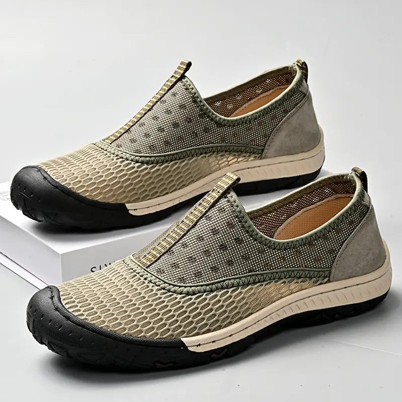 New Men's Casual Shoes Fashion Comfortable Men's Shoes Breathable Mesh Men Sneakers Non-Slip Outdoor Flat Shoes Big Size 38-46