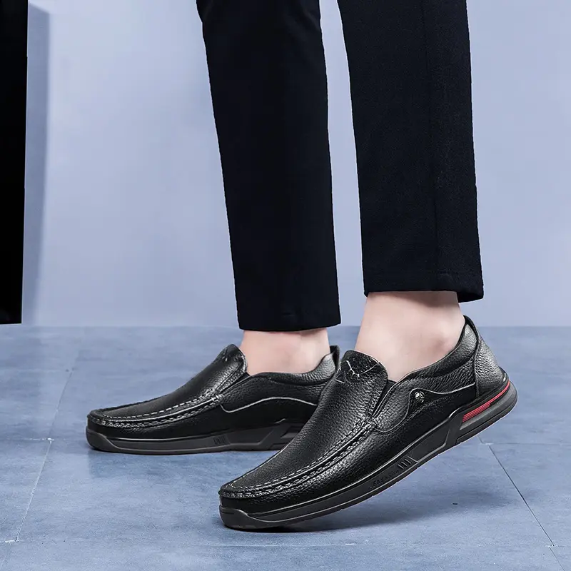 Brand Men Plus Size 46,47 Dropshipping Fashion Men Shoes Genuine Leather Outdoor Men's Casual Shoes Men's Business Leather Shoes