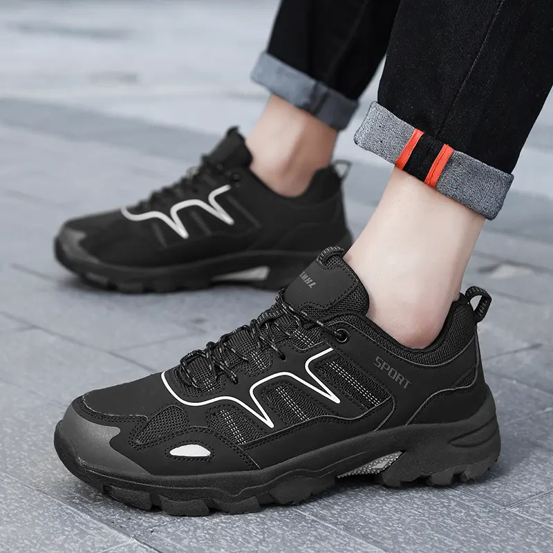 New Lightweight Men Casual Shoes Spring Fashion Non-Slip Breathable Walking Sneakers Plus Size Outdoor Mesh Couple Hiking Shoes