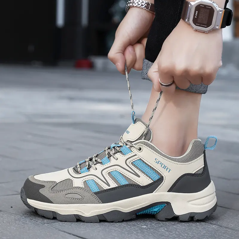 New Lightweight Men Casual Shoes Spring Fashion Non-Slip Breathable Walking Sneakers Plus Size Outdoor Mesh Couple Hiking Shoes
