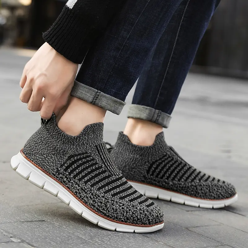 Large Size Men's Shoes Mesh Men Casual Shoes Fashion Breathable Outdoor Wading Shoes Men's Lace-Up Flats Comfortable Sneakers
