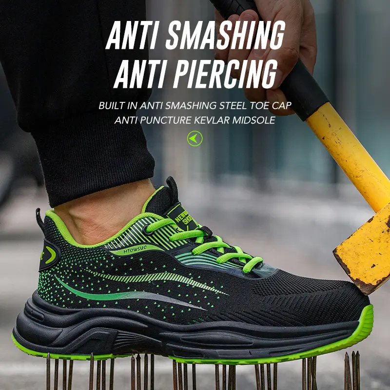 Security Men Shoes Anti smashing anti puncture Safety Shoes Men Work Sneakers Steel Toe shoes Indestructible Industrial Shoes